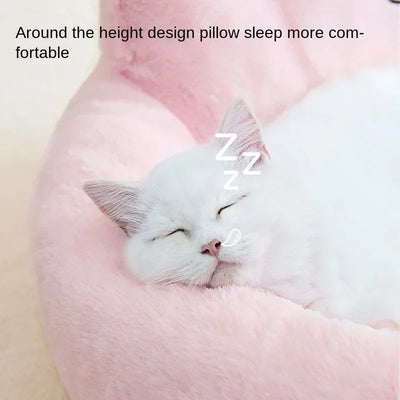 CozyNest™ All-Season Cat Cushion Bed